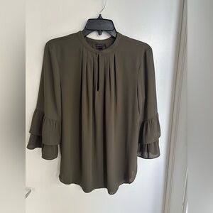 Ann Taylor Dark Olive Green Blouse